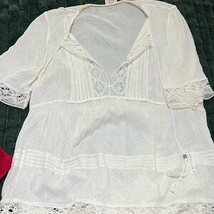 Knox Rose White Lace Trim Women's boho dress